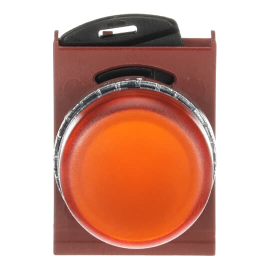 Meldeleuchte orange, Metall, Kontakthalter und Kontermutter
