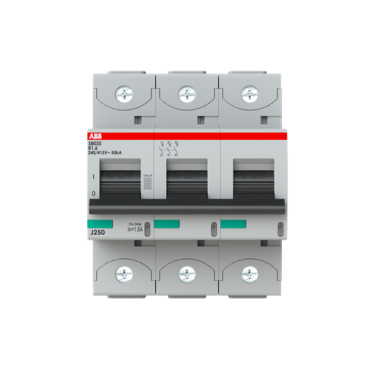 Disjoncteur haute performance 1,6A, B, 400 V AC=Icu 50kA, 690 V AC=Icu6kA, 3P