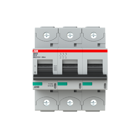 Disjoncteur haute performance 0.5A, C, 400 V AC=Icu 50kA, 690 V AC=Icu6kA, 3P