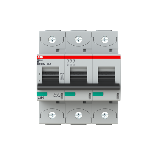 Disjoncteur haute performance 3A, B, 400 V AC=Icu 50kA, 690 V AC=Icu6kA, 3P