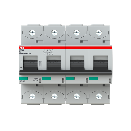 Disjoncteur haute performance 0,5 A, B, 400 V AC=Icu 50 kA, 690 V AC=Icu6kA, 4P
