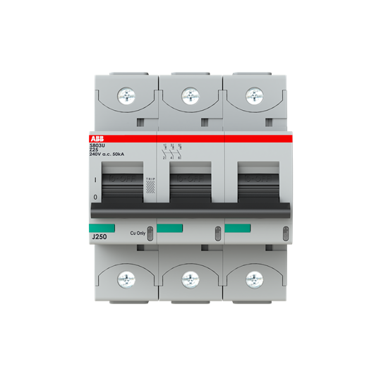 S803U-Z25 Hochleist.-Sicherungsautomat, 25A,Z,240VAC=Icu 50kA,3P, UL 489 Zoomed Image