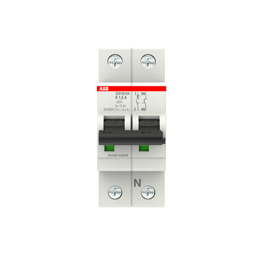 Disjoncteur K-Char., 10 kA, 1.6 A, 1P+NA
