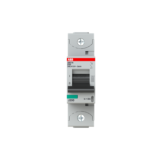 Disjoncteur haute performance, 50A, D, 400 V AC=Icu 36 kA, 690 V AC=Icu 4,5 kA, 1P