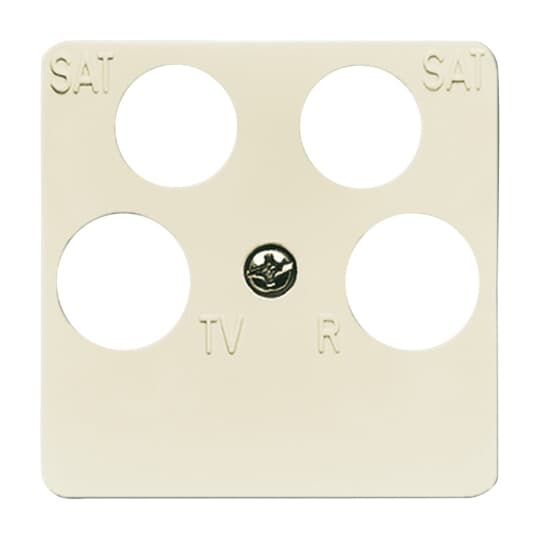 Zentralscheibe 50x50 mm TV / SAT 4-fach weiß - Busch-Duro 2000® SI