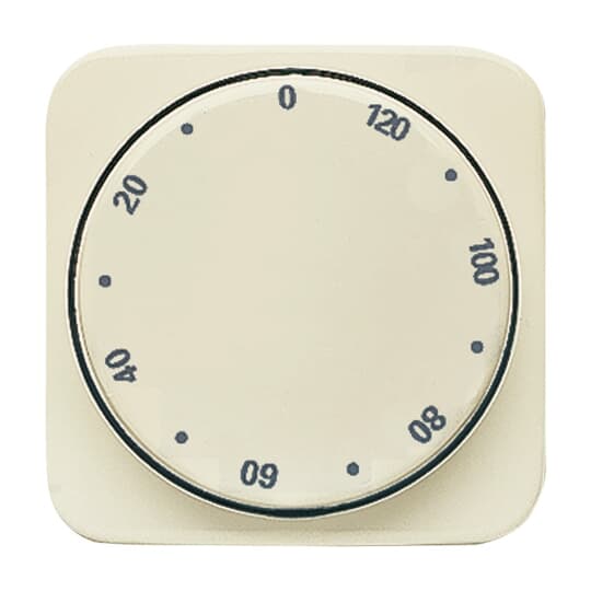 Zentralscheibe mit Aufdruck 0 ... 120 min für Zeitschaltuhr, Drehknopf weiß -