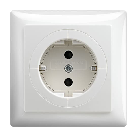 Busch-Objektsteckdose® SCHUKO® Steckdose Safety+ alpinweiß - Busch-balance® SI