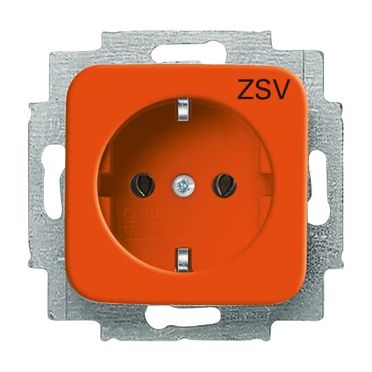 SCHUKO® Steckdosen-Einsatz mit Aufdruck ZSV orange - Reflex SI mit Aufdruck