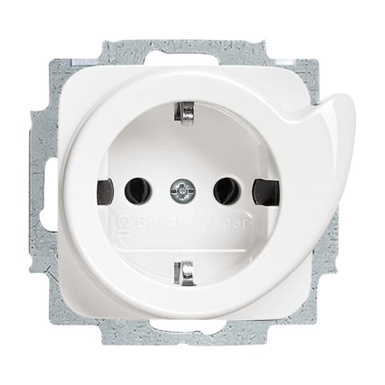 Busch-Servicesteckdose® SCHUKO® Steckdosen-Einsatz alpinweiß - Reflex SI
