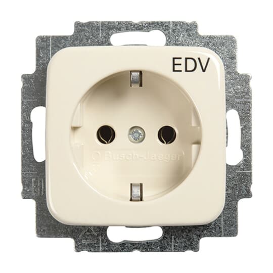 Busch-Jaeger Inserto Presa SCHUKO® Con Simbolo EDV Rosso - Reflex SI 20 Eucdv 217 101 2cka002011a6251 38575246