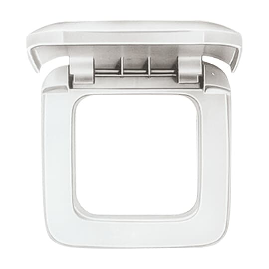 Abdeckrahmen mit Klappdeckel 1-fach alpinweiß - Reflex SI