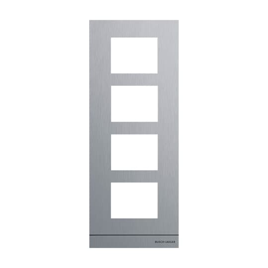 Frontplatte Audio, 1/4, edelstahl