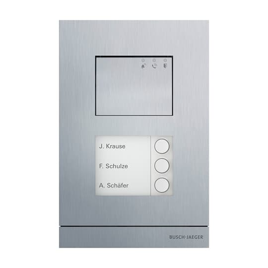 Außenstation Audio, 3-fach, aluminium