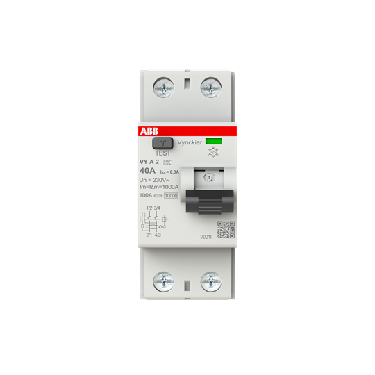 Differentieelschakelaar VY 2P 63A 30mA Type A VYA263/030 ABB VYA263/030 ABB