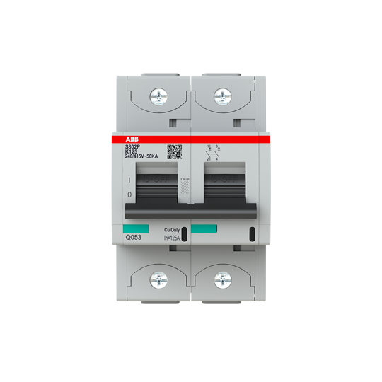 Disjoncteur de protection haute performance 125A, K-Char., Icu=50 kA 240/415V AC, 2P