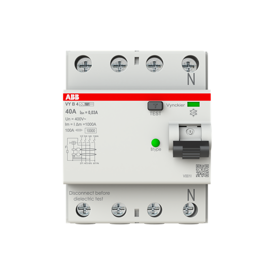Differentieelschakelaar VY 4P 63A 300mA Type S VYS463/300-ABB VYS463/300-ABB