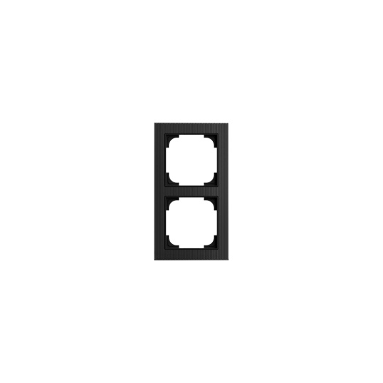 Abdeckrahmen 2-fach Glas schwarz - Busch-art linear®