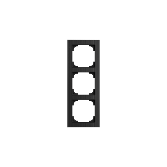 Abdeckrahmen 3-fach Glas schwarz - Busch-art linear®