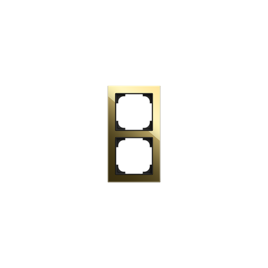 Abdeckrahmen 2-fach Glas schwarz/gold - Busch-art linear®