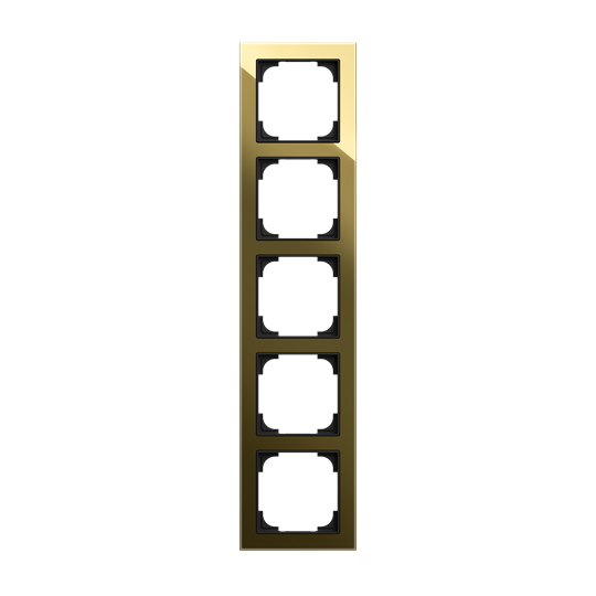Abdeckrahmen 5-fach Glas schwarz/gold - Busch-art linear®