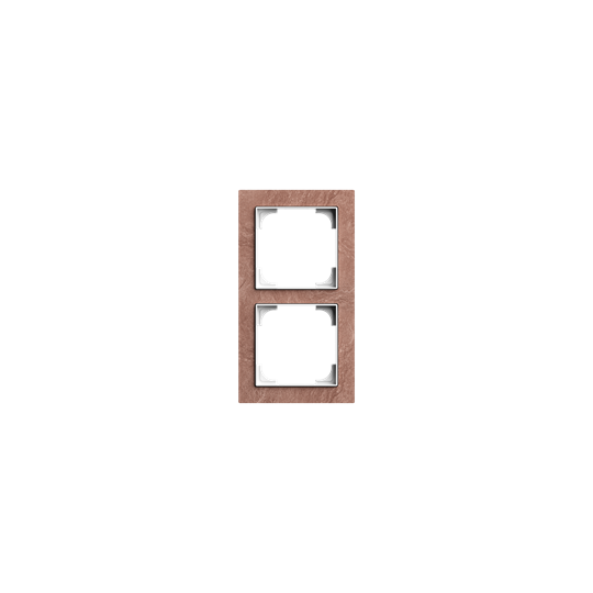 Abdeckrahmen 2-fach Schiefer Terra Rosso - Busch-art linear®