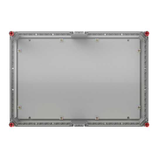 Boîtier 640x440 transp. MPL Couverture transparente avec ISO-MPL toutes les faces ouvertes