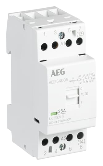 Contacteur d'installation, 3F/0O, 230 V AC VPE: 6, avec action manuelle