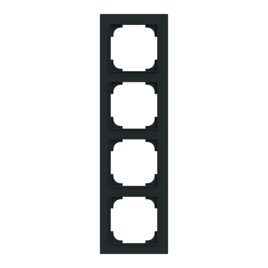 Abdeckrahmen 4-fach schwarz matt - Busch-art linear®