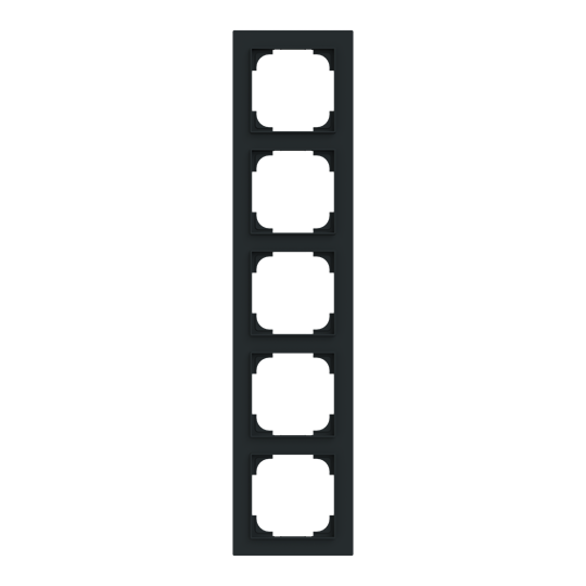 Abdeckrahmen 5-fach schwarz matt - Busch-art linear®