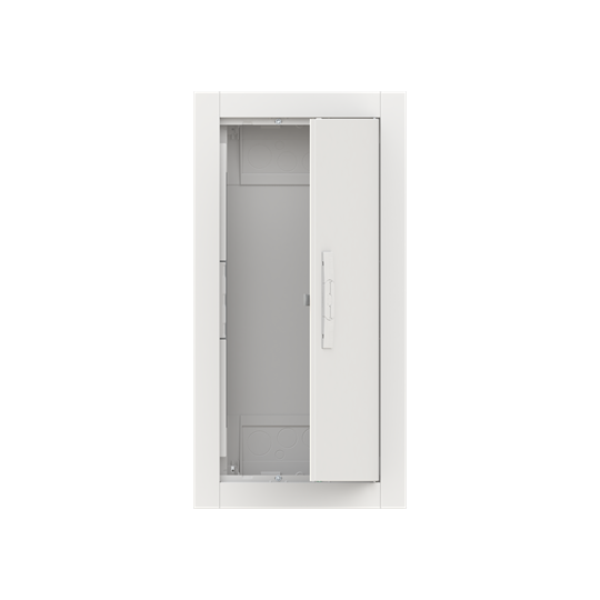 Répartiteur compact encastré, vide avec porte, 1 champ de large, 4 rangées