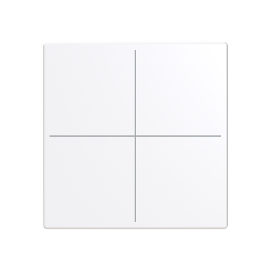 Abdeckung, 4-fach, für Keypad, Format 63 - solo/future, studioweiß