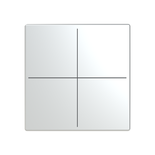 Abdeckung, 4-fach, für Keypad, Format 63 - solo/future, edelstahl