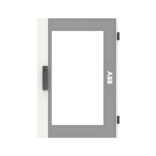 Porte transparente 2FB/5RE, porte droite avec vitre