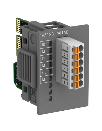 Analog.Ein/Aus.Modul Option Board, 2AE U, 1AA U/I, 10bit, Federzugsklemmen