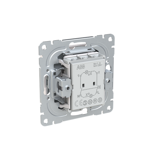 2-polig strömställare SAGA. Inklusive brytarinsats och vippa.