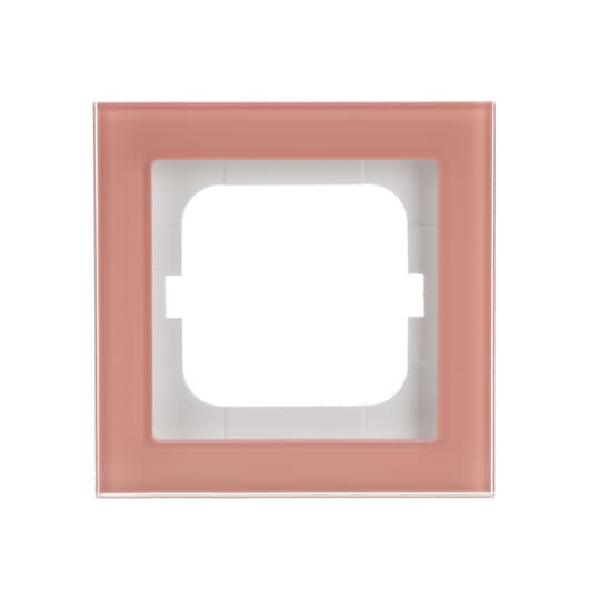 Abdeckrahmen 1-fach Glas Koralle - Busch-axcent® pur