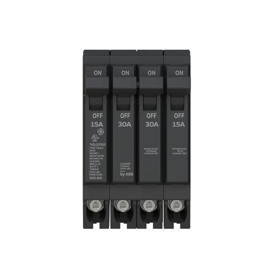 ABB THQLQ153015 QUAD 15A/1P & 30A/2P & 15A/1P 120/240V
