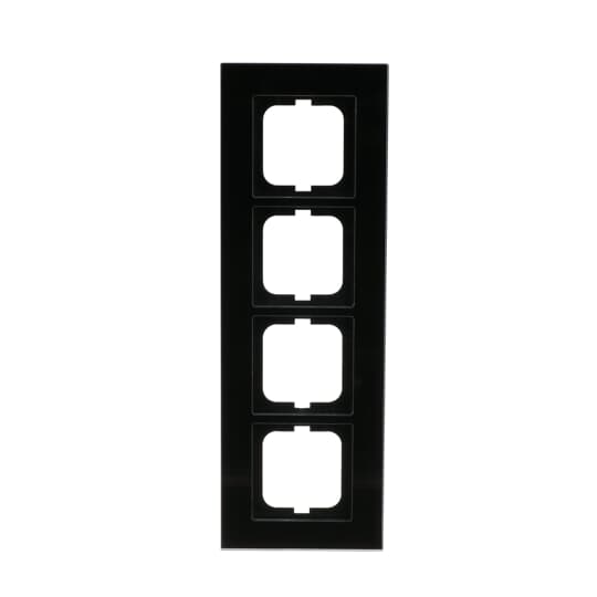 Abdeckrahmen 4-fach Glas schwarz - carat®