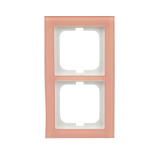 Abdeckrahmen 2-fach Glas Koralle - Busch-axcent® pur