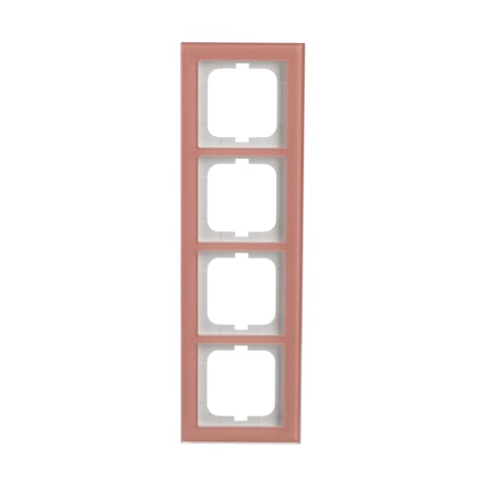 Abdeckrahmen 4-fach Glas Koralle - Busch-axcent® pur