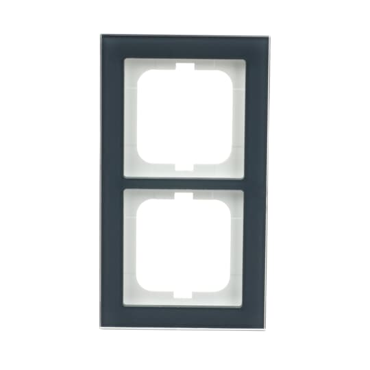 Abdeckrahmen 2-fach Glas Auster - Busch-axcent® pur