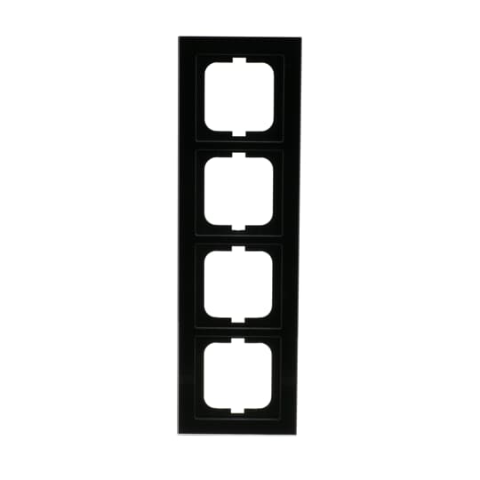 Abdeckrahmen 4-fach Glas schwarz - Busch-axcent® pur
