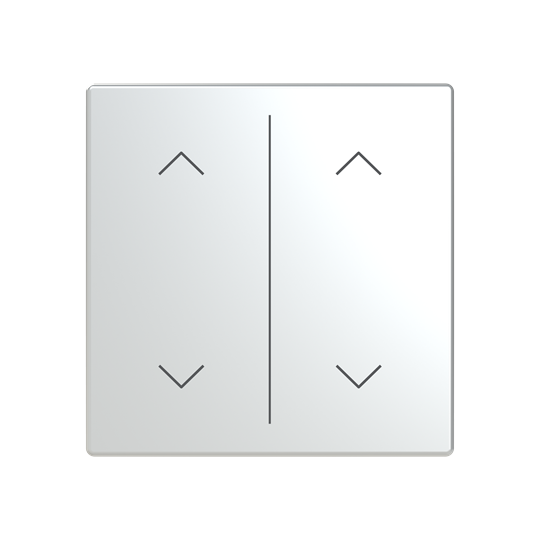 Abdeckung als Wippe 2-fach, mit Symbol "Auf/Ab", Format 63 - solo/future