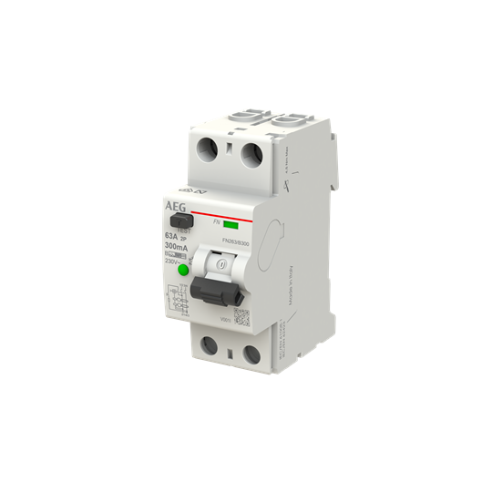 Fehlerstrom-Schutzschalter 2P Typ B 63 A, 300 mA, 2 TE