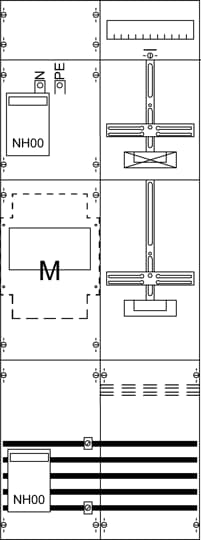 Champ de mesure et de conversion H5/B2, pré-câblé avec croix de comptage