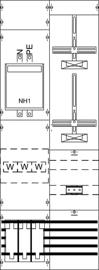 Champ de mesure et de conversion H5/B2, pré-câblé avec circuit de compteur