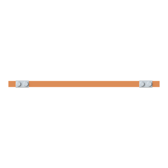 CU-Schiene 20x5 mm, L: 43+404+43, Kupferschiene, lose Lieferung