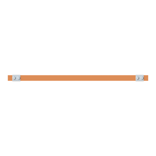 CU-Schiene 30x5 mm, L: 43+654+43, Kupferschiene, lose Lieferung