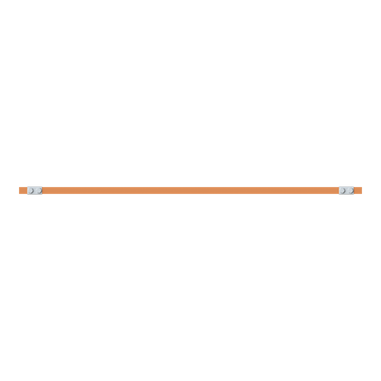 CU-Schiene 20x5 mm, L: 43+904+43, Kupferschiene, montiert