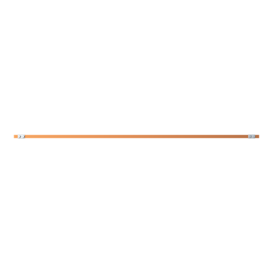 CU-Schiene 20x5 mm, L: 43+1404+43, Kupferschiene, montiert